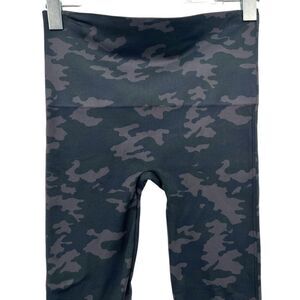 Spanx Look At Me Know Seamless Camo Grey Blue Leggings Size Large
